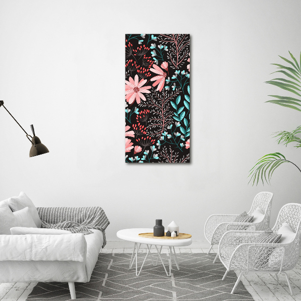 Wall art acrylic Field flowers