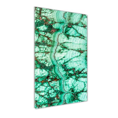 Acrylic glass print Malachite texture