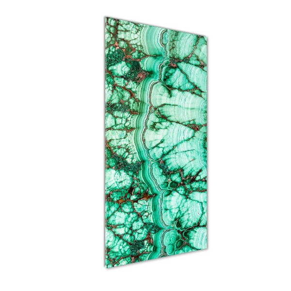 Acrylic glass print Malachite texture