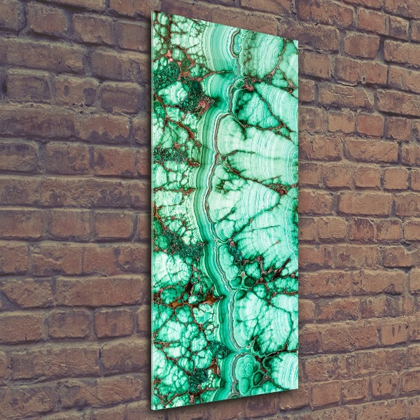 Acrylic glass print Malachite texture