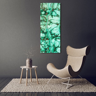 Acrylic glass print Malachite texture