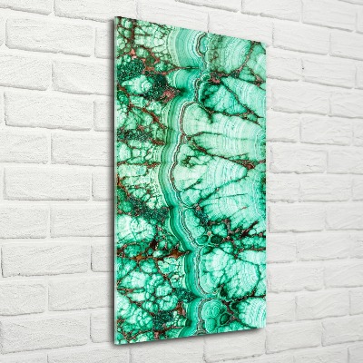 Acrylic glass print Malachite texture