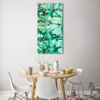 Acrylic glass print Malachite texture