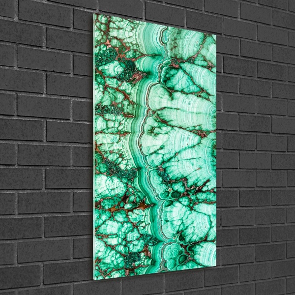 Acrylic glass print Malachite texture