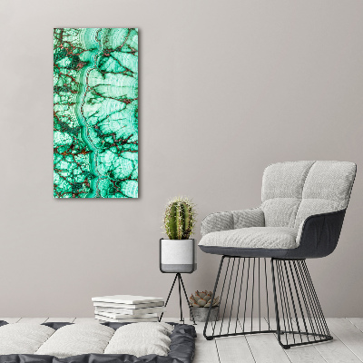 Acrylic glass print Malachite texture