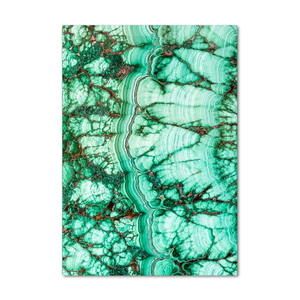 Acrylic glass print Malachite texture