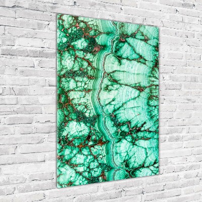 Acrylic glass print Malachite texture