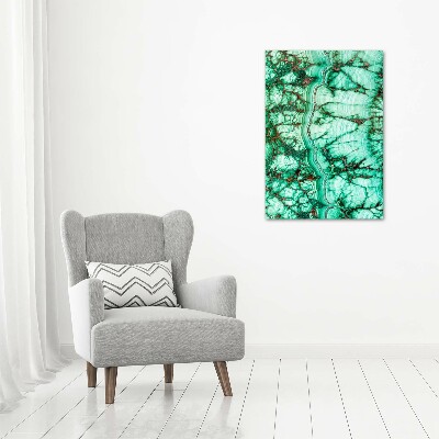 Acrylic glass print Malachite texture