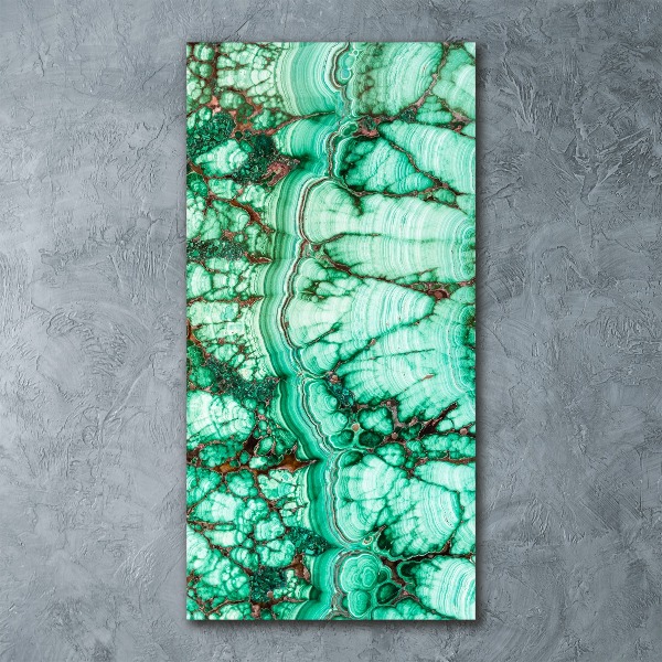 Acrylic glass print Malachite texture