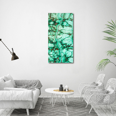 Acrylic glass print Malachite texture