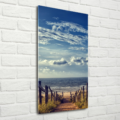 Acrylic wall art Path to the beach