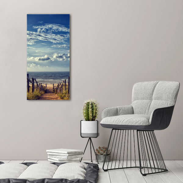 Acrylic wall art Path to the beach