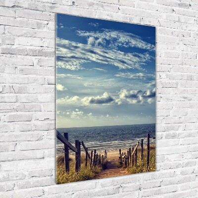 Acrylic wall art Path to the beach