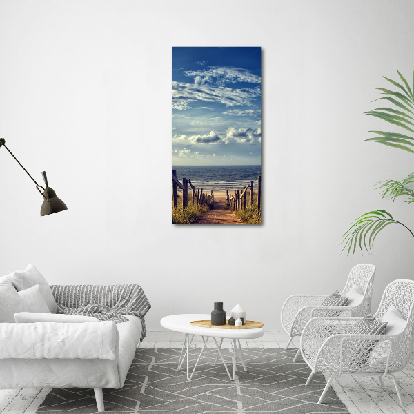 Acrylic wall art Path to the beach