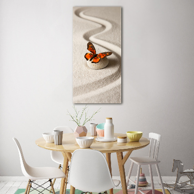 Print on acrylic Zen stone and butterfly