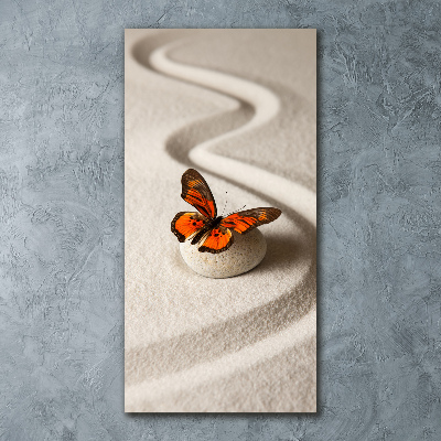 Print on acrylic Zen stone and butterfly