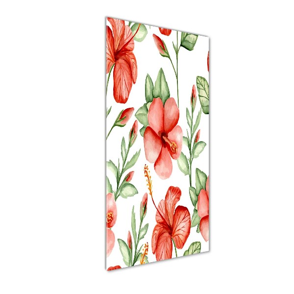 Acrylic wall art Tropical flowers