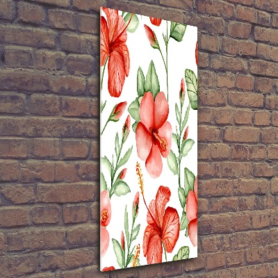 Acrylic wall art Tropical flowers