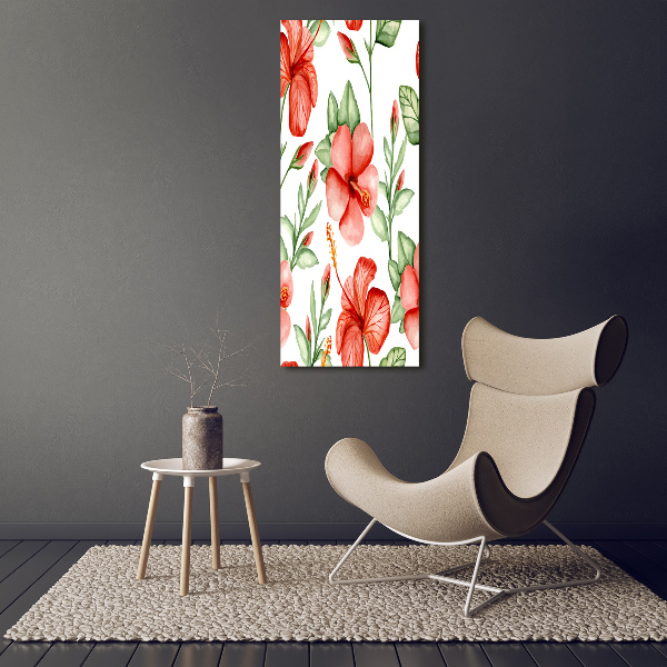 Acrylic wall art Tropical flowers