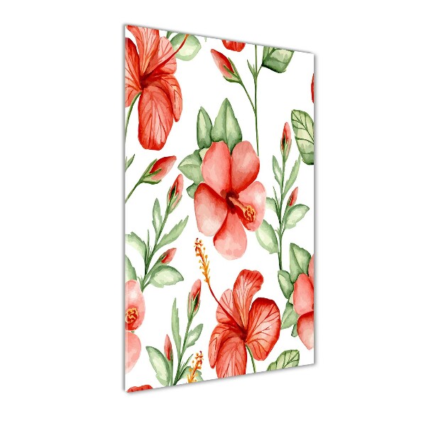 Acrylic wall art Tropical flowers