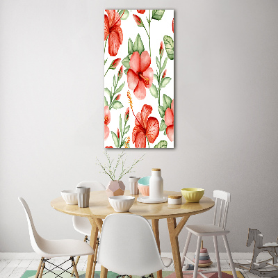 Acrylic wall art Tropical flowers