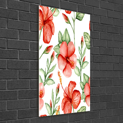 Acrylic wall art Tropical flowers