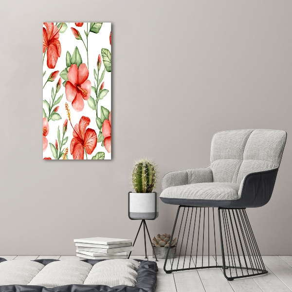 Acrylic wall art Tropical flowers