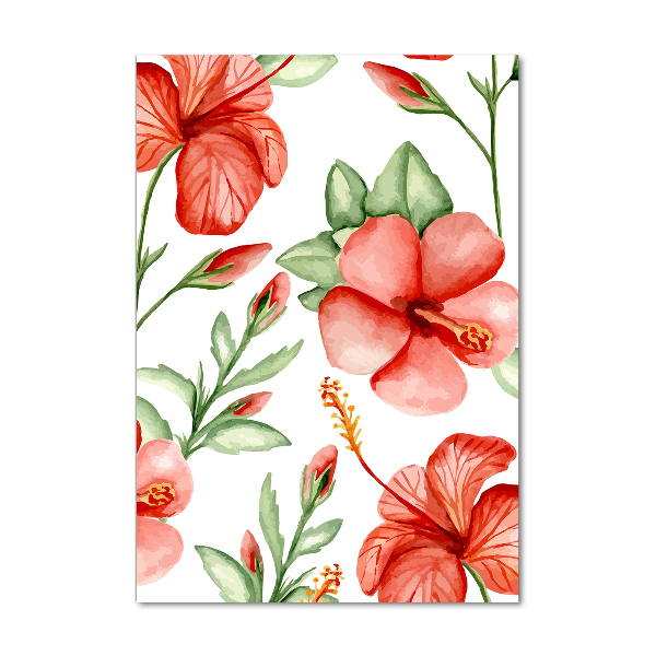 Acrylic wall art Tropical flowers