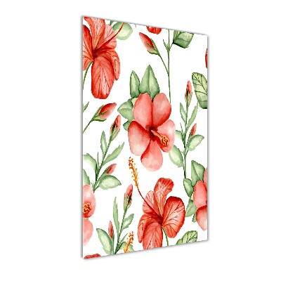 Acrylic wall art Tropical flowers