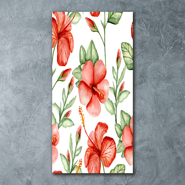 Acrylic wall art Tropical flowers