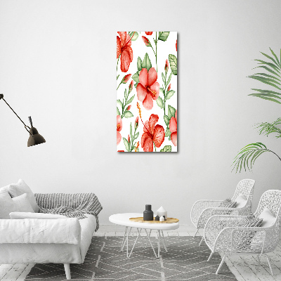 Acrylic wall art Tropical flowers