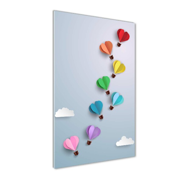 Print on acrylic glass Heart balloons