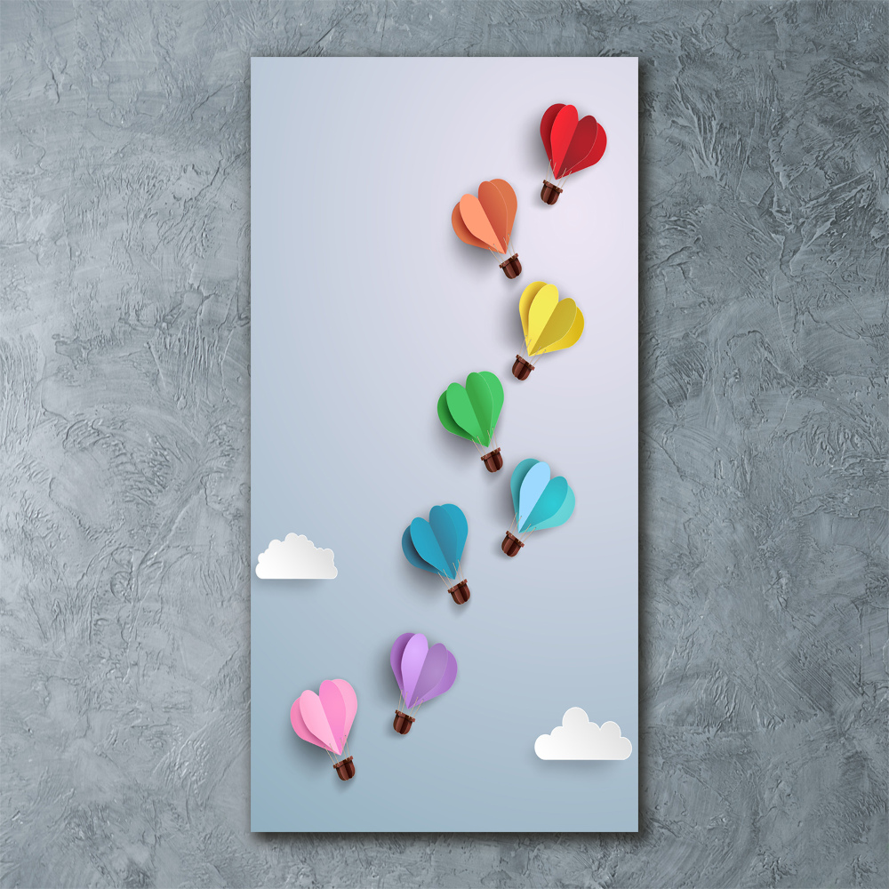 Print on acrylic glass Heart balloons