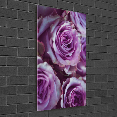 Print on acrylic glass Purple roses