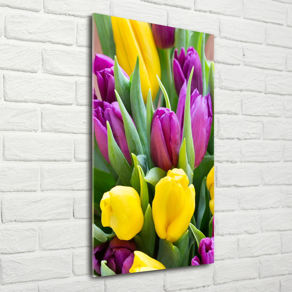 Print on acrylic glass Colorful tulips