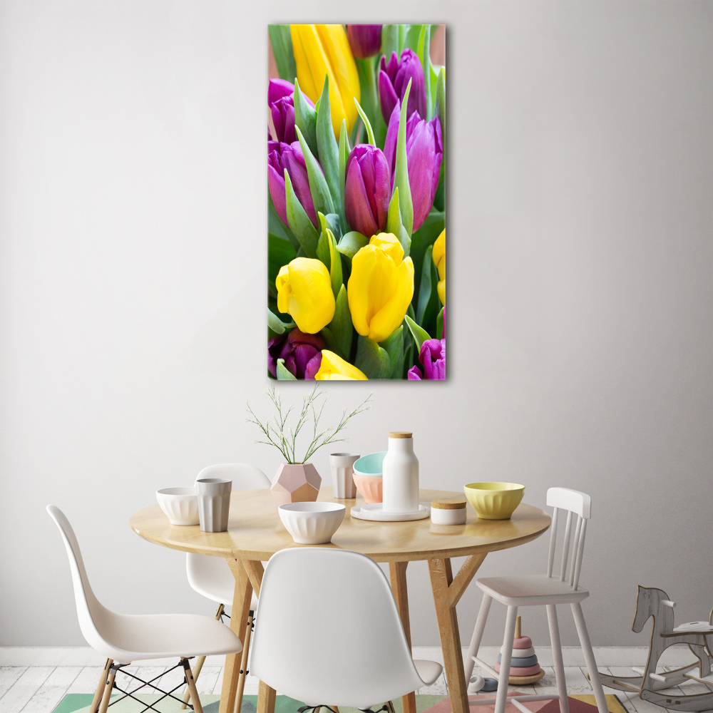 Print on acrylic glass Colorful tulips