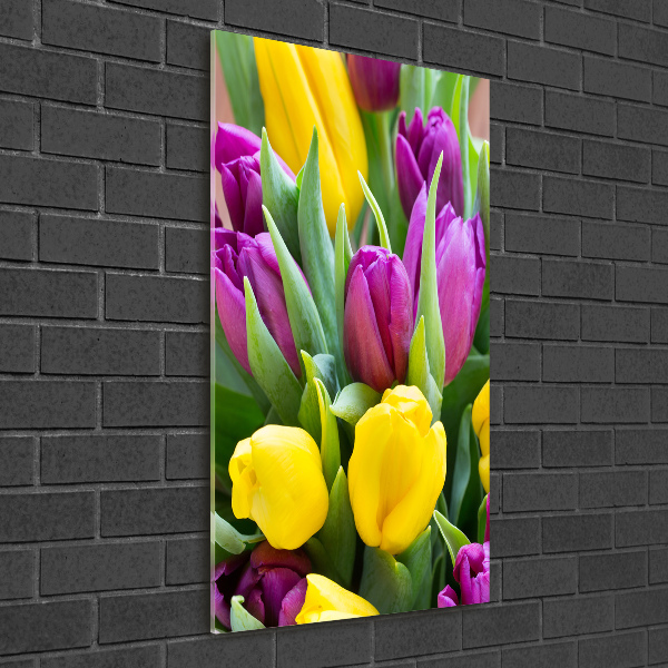 Print on acrylic glass Colorful tulips