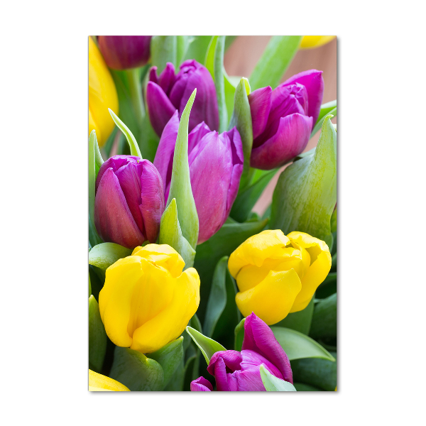 Print on acrylic glass Colorful tulips