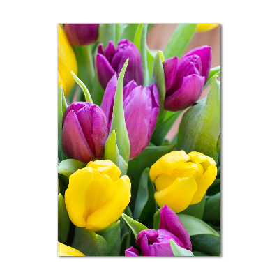 Print on acrylic glass Colorful tulips