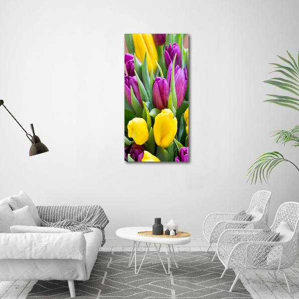 Print on acrylic glass Colorful tulips