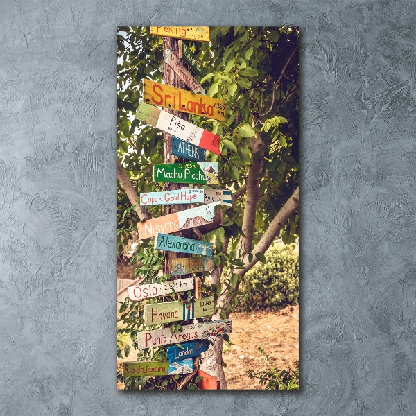 Acrylic wall art Signpost