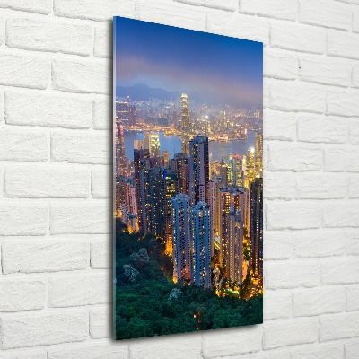 Wall art acrylic Hong Kong at night