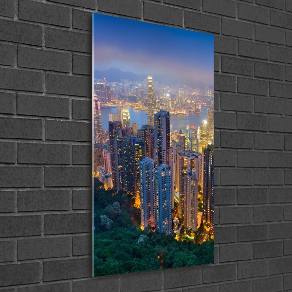 Wall art acrylic Hong Kong at night