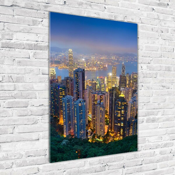 Wall art acrylic Hong Kong at night