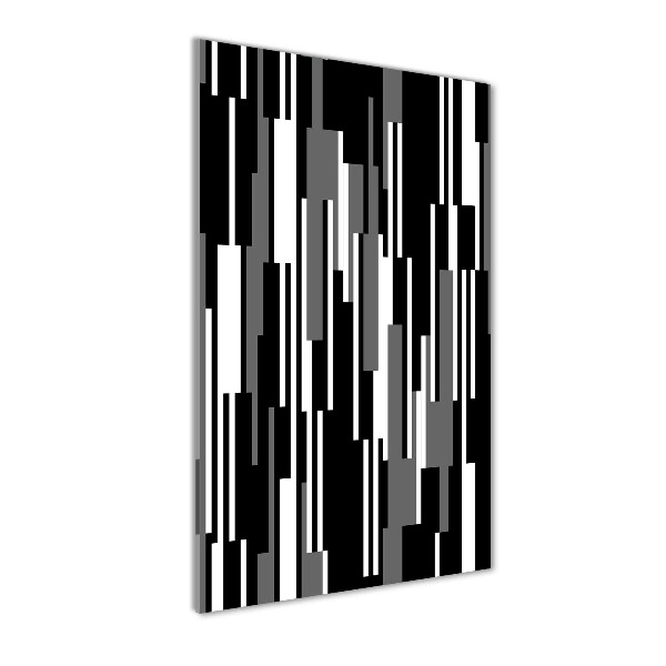 Wall art acrylic Black and white lines