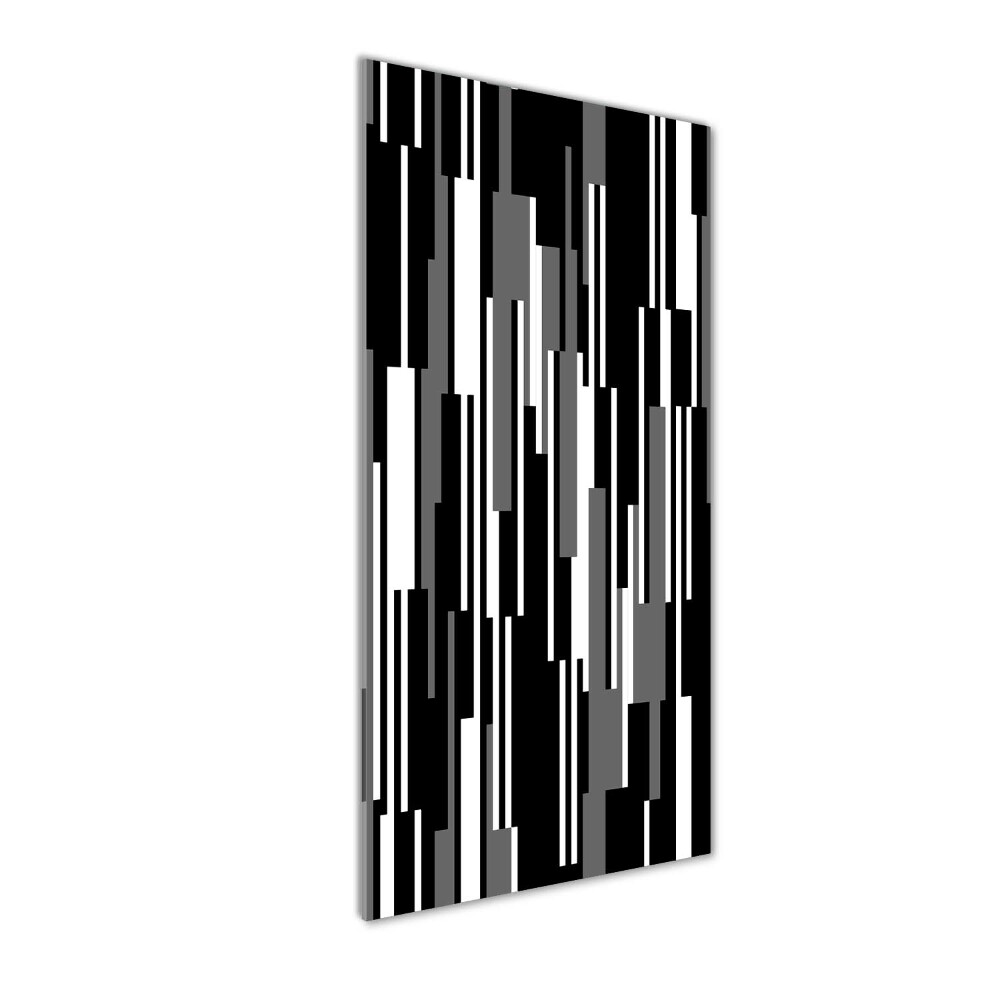 Wall art acrylic Black and white lines