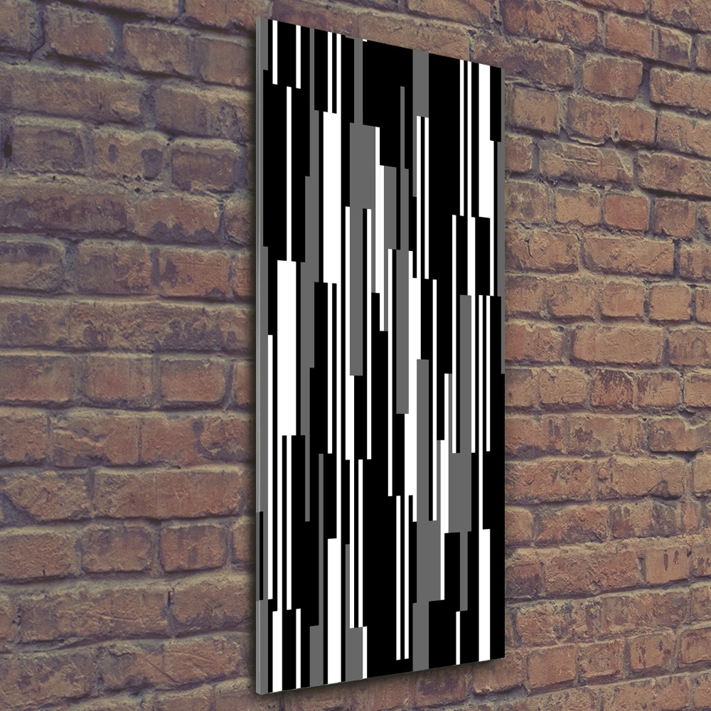 Wall art acrylic Black and white lines