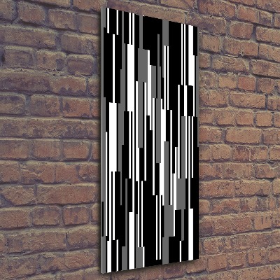 Wall art acrylic Black and white lines