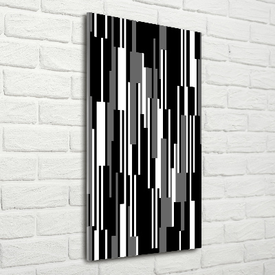 Wall art acrylic Black and white lines