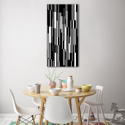 Wall art acrylic Black and white lines